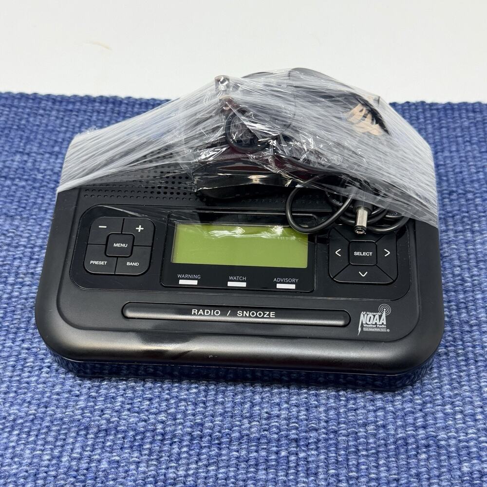 Capello CR2W Safe and Sound Weather Alert Clock Radio Electric/Battery Operated